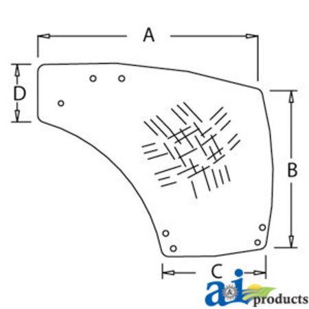 A & I PRODUCTS Glass, Door (LH) 68.5" x61.5" x10" A-87560786